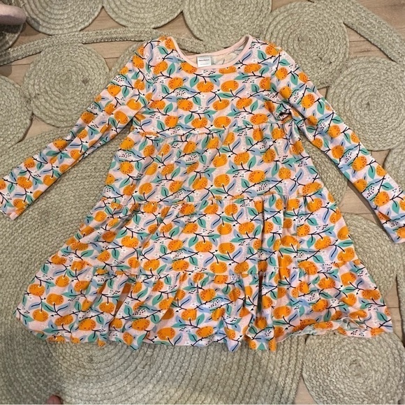 HANNA ANDERSSON TIERED TWIRLY PINK TANGERINES TWIRL POWER DRESS 140 10 - Picture 2 of 6